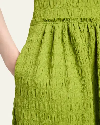 Proenza Schouler White Label Zoira Sleeveless Textured Cotton Maxi Dress | Thumbnail 5 Proenza Schouler White Label Zoira Sleeveless Textured Cotton Maxi Dress | Thumbnail 5