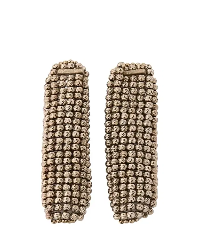 Brunello Cucinelli Sterling Silver Beaded Drop Earrings