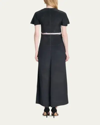 Altuzarra Daisy Printed Silk Short-Sleeve Midi Dress | Thumbnail 3 Altuzarra Daisy Printed Silk Short-Sleeve Midi Dress | Thumbnail 3