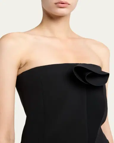 Giorgio Armani Rosette Strapless Silk Top | Thumbnail 5