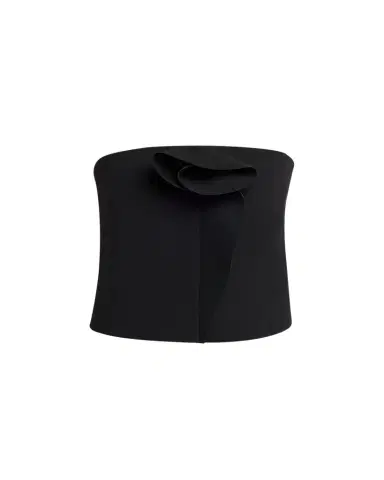 Giorgio Armani Rosette Strapless Silk Top | Thumbnail 1