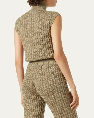 Loro Piana Bihar Turtleneck Sleeveless Cashmere Sweater | Thumbnail 3 Loro Piana Bihar Turtleneck Sleeveless Cashmere Sweater | Thumbnail 3