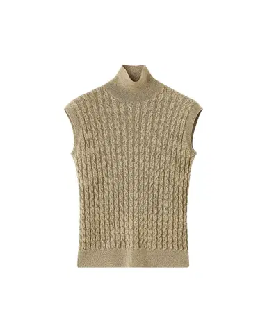 Loro Piana Bihar Turtleneck Sleeveless Cashmere Sweater | Thumbnail 1 Loro Piana Bihar Turtleneck Sleeveless Cashmere Sweater | Thumbnail 1