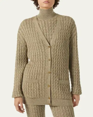 Loro Piana Bihar Cable-Knit Cashmere-Blend Cardigan | Thumbnail 4 Loro Piana Bihar Cable-Knit Cashmere-Blend Cardigan | Thumbnail 4