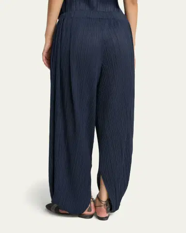 Giorgio Armani Plisse Balloon-Leg Split-Hem Trousers | Thumbnail 3 Giorgio Armani Plisse Balloon-Leg Split-Hem Trousers | Thumbnail 3