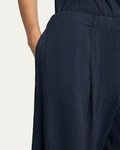 Giorgio Armani Plisse Balloon-Leg Split-Hem Trousers | Thumbnail 5 Giorgio Armani Plisse Balloon-Leg Split-Hem Trousers | Thumbnail 5