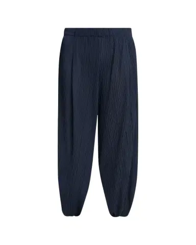 Giorgio Armani Plisse Balloon-Leg Split-Hem Trousers | Thumbnail 1 Giorgio Armani Plisse Balloon-Leg Split-Hem Trousers | Thumbnail 1