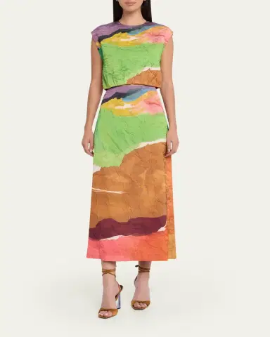 Ulla Johnson x Helen Frankenthaler Gisella Satin Crop Top | Thumbnail 2
