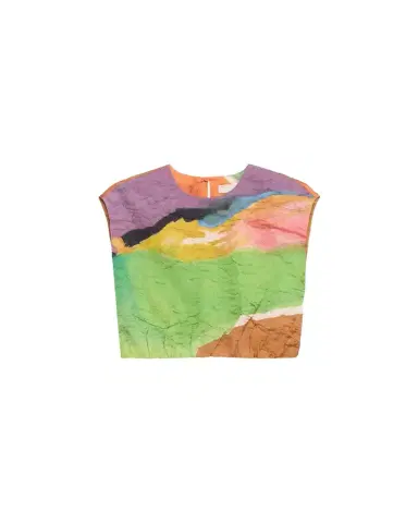 Ulla Johnson x Helen Frankenthaler Gisella Satin Crop Top | Thumbnail 1