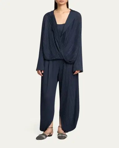 Giorgio Armani Plisse Jersey Layered Blouse | Thumbnail 2 Giorgio Armani Plisse Jersey Layered Blouse | Thumbnail 2