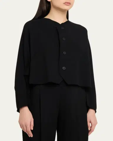 Issey Miyake Campagne Stretch Cotton Cardigan | Thumbnail 4