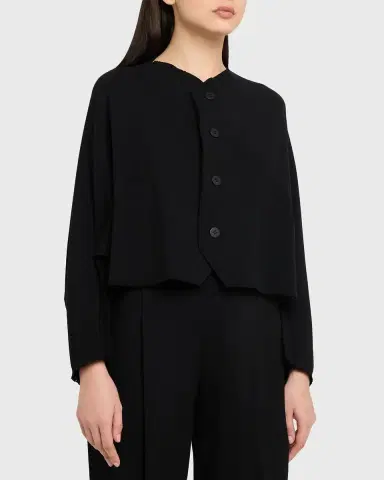 Issey Miyake Campagne Stretch Cotton Cardigan | Thumbnail 8