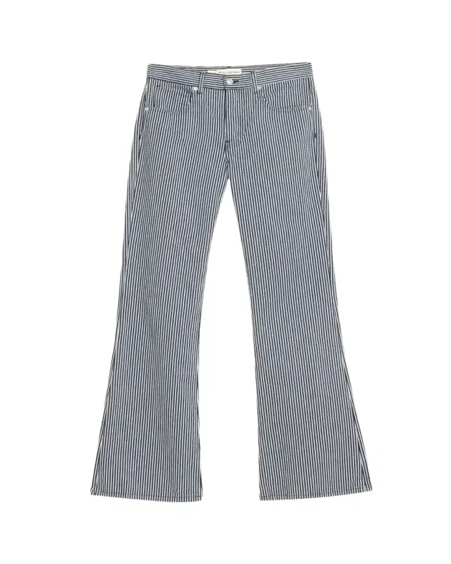 Nili Lotan Celia Striped Flare Jeans