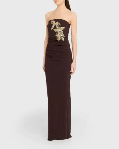 Chiara Boni La Petite Robe Nitra Strapless Bead Applique Column Gown | Thumbnail 11 Chiara Boni La Petite Robe Nitra Strapless Bead Applique Column Gown | Thumbnail 11