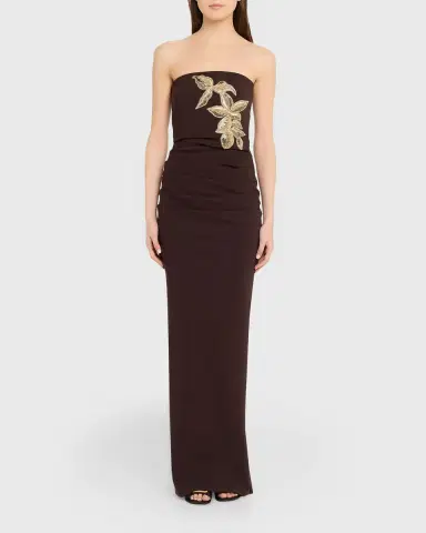 Chiara Boni La Petite Robe Nitra Strapless Bead Applique Column Gown | Thumbnail 9 Chiara Boni La Petite Robe Nitra Strapless Bead Applique Column Gown | Thumbnail 9