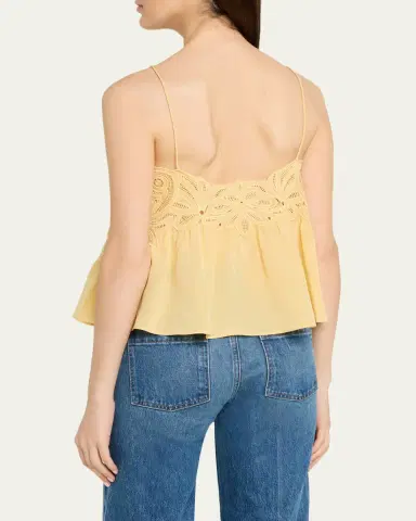 Ulla Johnson Rosie Embroidered Silk Top | Thumbnail 3 Ulla Johnson Rosie Embroidered Silk Top | Thumbnail 3