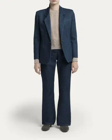 Giorgio Armani High-Rise Bootcut-Leg Denim Jeans | Thumbnail 2