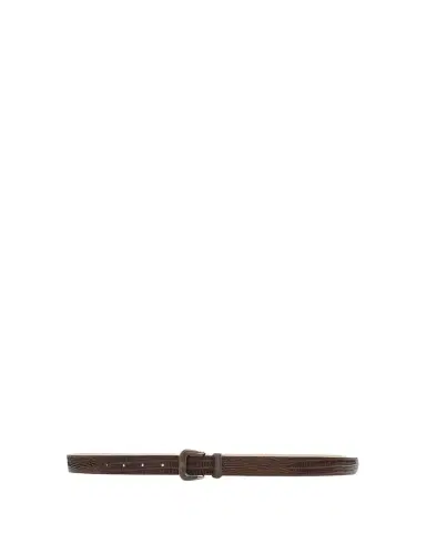 Brunello Cucinelli Lizard-Effect Calfskin Belt | Thumbnail 1