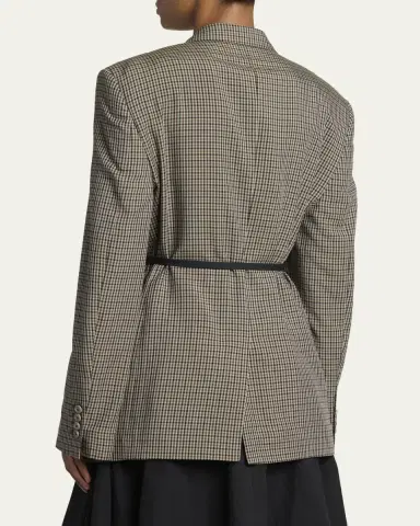 Balenciaga Check Wrap Tailored Jacket | Thumbnail 3 Balenciaga Check Wrap Tailored Jacket | Thumbnail 3