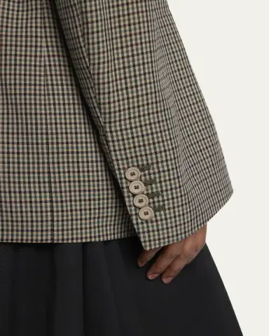 Balenciaga Check Wrap Tailored Jacket | Thumbnail 5 Balenciaga Check Wrap Tailored Jacket | Thumbnail 5