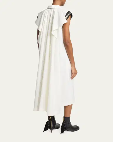 Sacai Wool Cape Double-Breasted Long Vest | Thumbnail 3