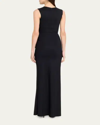 Chiara Boni La Petite Robe Frozy Sleeveless Draped Column Gown | Thumbnail 3