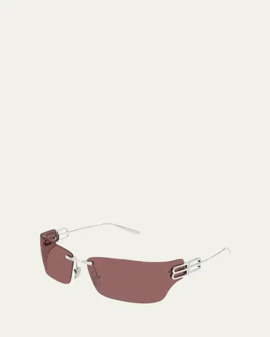 Balenciaga 76mm Metal Rectangular Sunglasses | Thumbnail 2 Balenciaga 76mm Metal Rectangular Sunglasses | Thumbnail 2