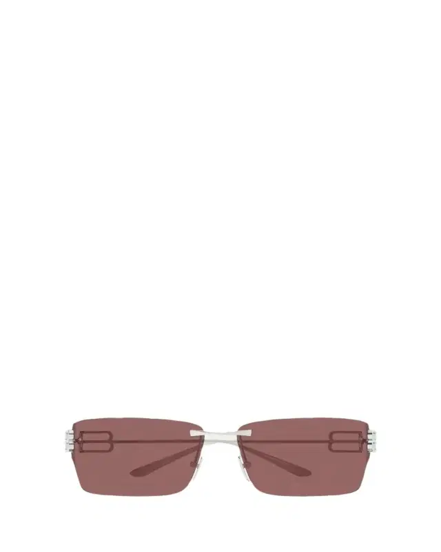 Balenciaga 76mm Metal Rectangular Sunglasses