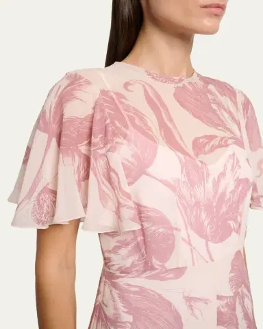 Erdem Floral-Print Silk Voile Midi Dress | Thumbnail 5