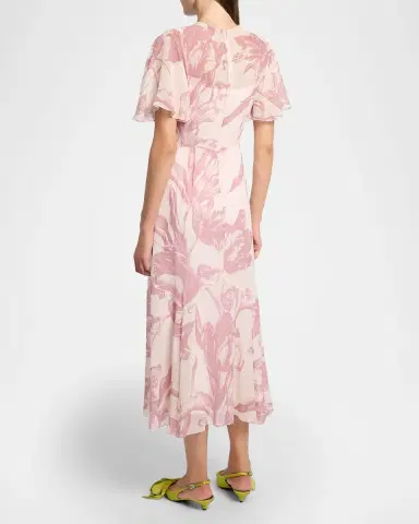 Erdem Floral-Print Silk Voile Midi Dress | Thumbnail 7