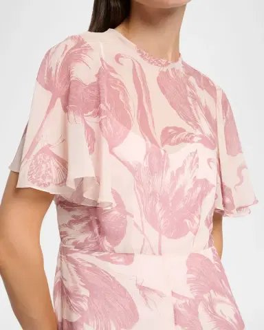 Erdem Floral-Print Silk Voile Midi Dress | Thumbnail 9