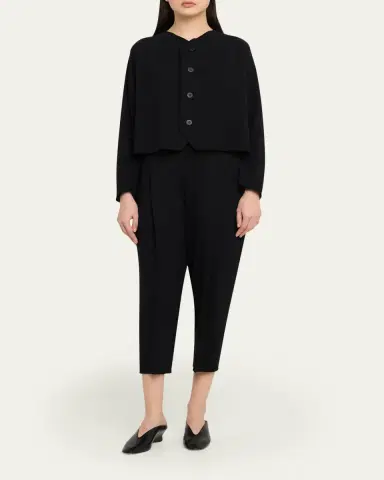 Issey Miyake Campagne Tapered Stretch Cotton Trousers | Thumbnail 2 Issey Miyake Campagne Tapered Stretch Cotton Trousers | Thumbnail 2