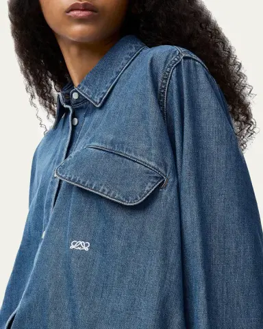 Loewe Denim Belted Balloon Shirt | Thumbnail 5