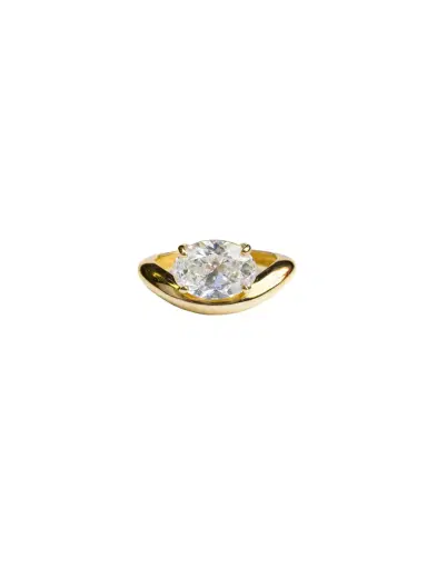 Wish Fine Jewelry 1.00ct Diamond 18K Gold Oval Ring | Thumbnail 1 Wish Fine Jewelry 1.00ct Diamond 18K Gold Oval Ring | Thumbnail 1