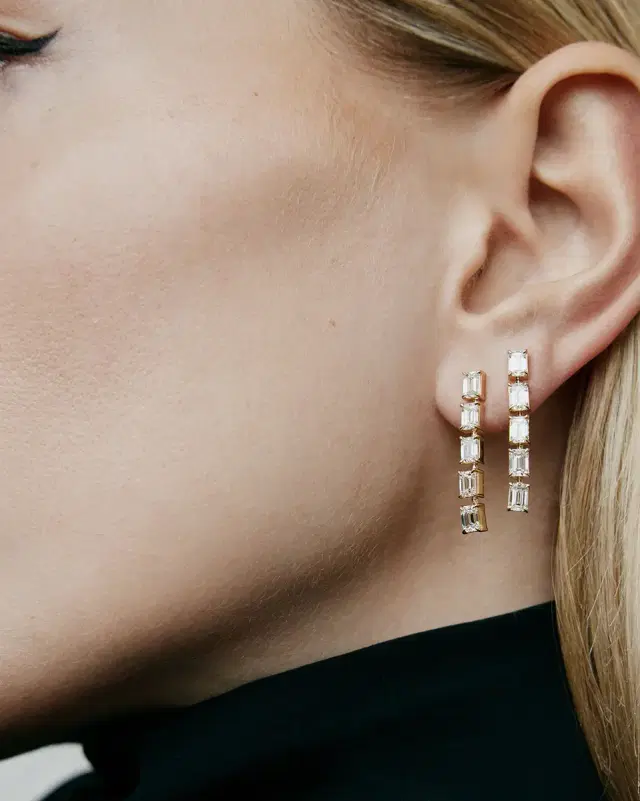 Jennifer Fisher JF Lab - Emerald Cut Long Drop Earrings
