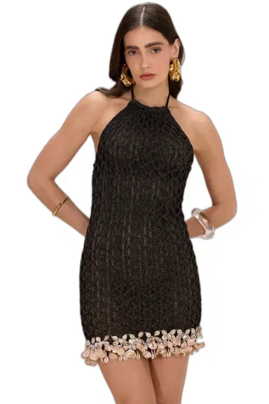 PatBo BEADED MESH MINI DRESS | Thumbnail 1
