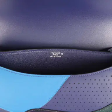 HERMÈS Hermes "Au Bout Du Monde" Constance 24 Bleu Zellige, Bleu Encre, Bleu Nuit, Vert Anglais, Shiny Alligator, Chevre, Swift, Sombrero, Box, Lacquered Palladium Hardware | Thumbnail 8