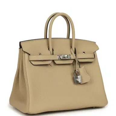 HERMÈS Hermes Birkin 25 Trench Verso Togo Palladium Hardware | Thumbnail 2