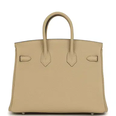 HERMÈS Hermes Birkin 25 Trench Verso Togo Palladium Hardware | Thumbnail 4