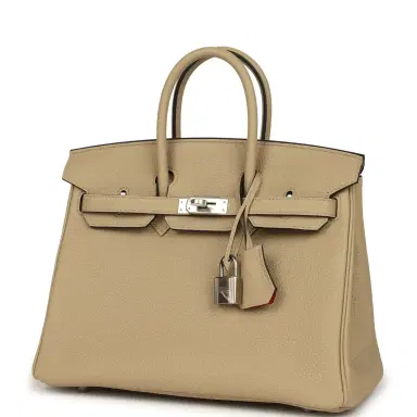 HERMÈS Hermes Birkin 25 Trench Verso Togo Palladium Hardware | Thumbnail 5