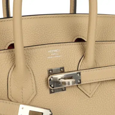 HERMÈS Hermes Birkin 25 Trench Verso Togo Palladium Hardware | Thumbnail 7