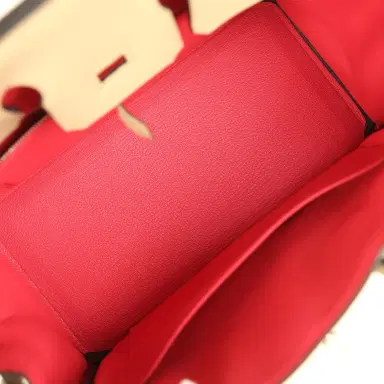 HERMÈS Hermes Birkin 25 Trench Verso Togo Palladium Hardware | Thumbnail 8