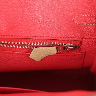 HERMÈS Hermes Birkin 25 Trench Verso Togo Palladium Hardware | Thumbnail 9