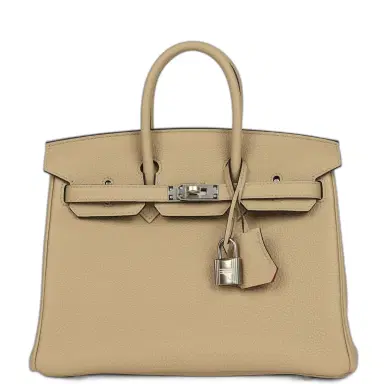 HERMÈS Hermes Birkin 25 Trench Verso Togo Palladium Hardware | Thumbnail 1