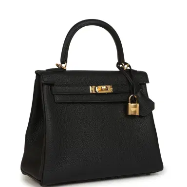 HERMÈS Hermes Kelly Retourne 25 Black Togo Gold Hardware | Thumbnail 2 HERMÈS Hermes Kelly Retourne 25 Black Togo Gold Hardware | Thumbnail 2