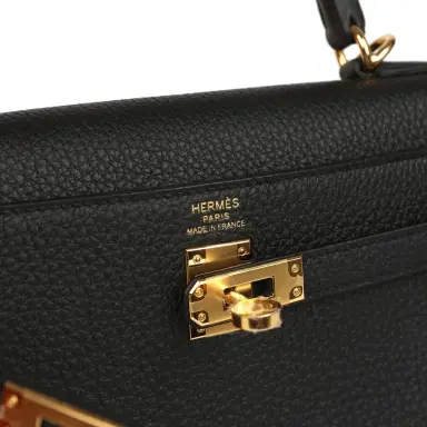 HERMÈS Hermes Kelly Retourne 25 Black Togo Gold Hardware | Thumbnail 7 HERMÈS Hermes Kelly Retourne 25 Black Togo Gold Hardware | Thumbnail 7