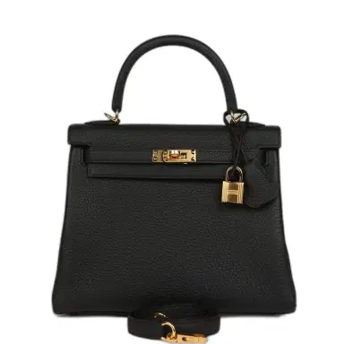 HERMÈS Hermes Kelly Retourne 25 Black Togo Gold Hardware | Thumbnail 1 HERMÈS Hermes Kelly Retourne 25 Black Togo Gold Hardware | Thumbnail 1