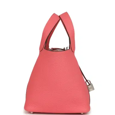 HERMÈS Hermes Picotin Lock 18 Rose Azalee Clemence Palladium Hardware | Thumbnail 3 HERMÈS Hermes Picotin Lock 18 Rose Azalee Clemence Palladium Hardware | Thumbnail 3