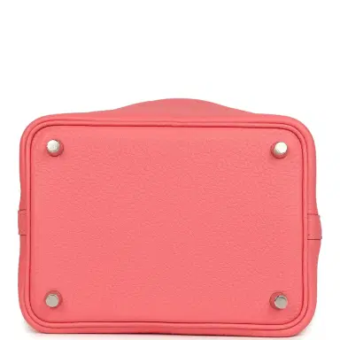 HERMÈS Hermes Picotin Lock 18 Rose Azalee Clemence Palladium Hardware | Thumbnail 6 HERMÈS Hermes Picotin Lock 18 Rose Azalee Clemence Palladium Hardware | Thumbnail 6