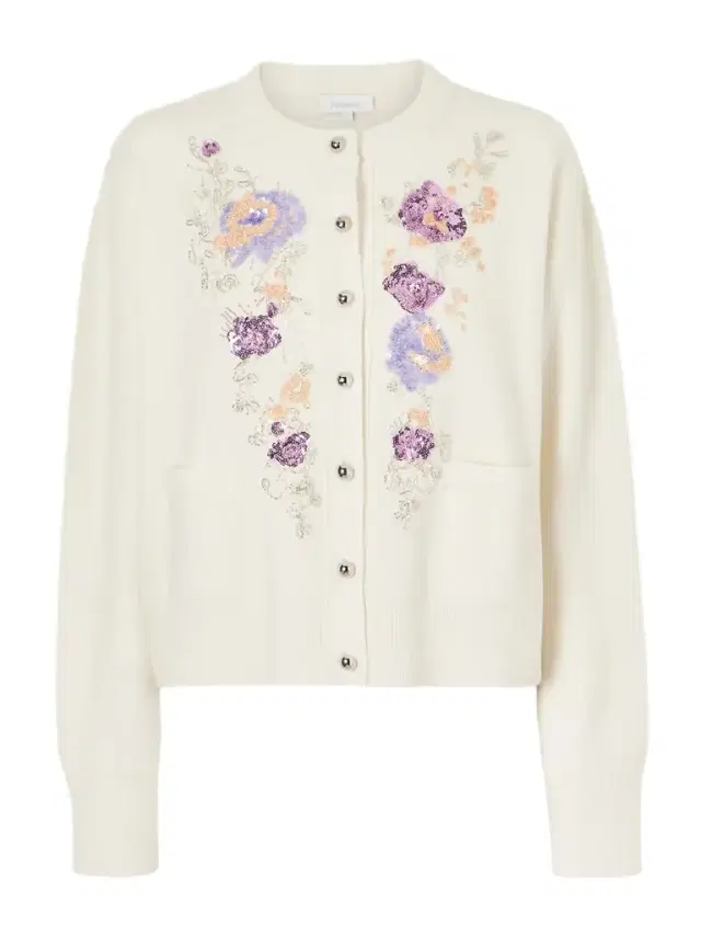 Embellished Wool And Cashmere-blend Cardigan